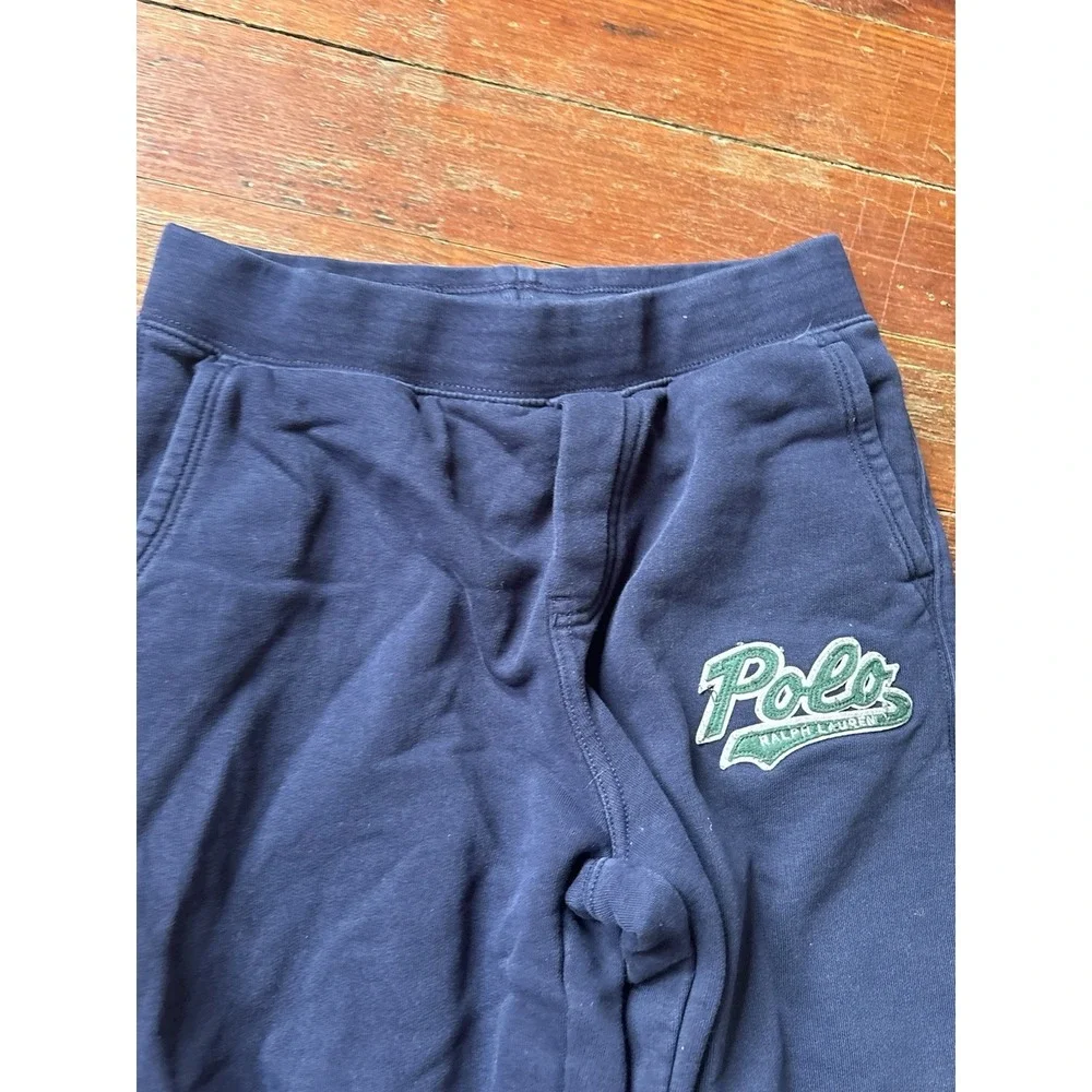 Polo‎ Ralph Lauren Sweat Pants Youth Medium (10/12) Nacy Blue Tapered Logo